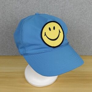 Aviator Nation Smiley Snapback Hat Blue Happy Face Patch Cap